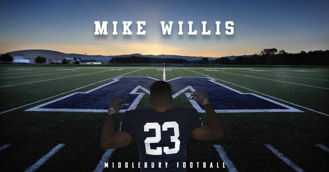 Michael Willis (@willis_mike22) on Twitter photo After a great phone call with <a href="/MiddCoachRitter/">Bob Ritter</a> I’m excited and blessed to say that I’ve earned an offer and support through the admissions process from Middlebury College! <a href="/MiddFootball/">Middlebury Football</a> @MiddCoachCarr After a great phone call with <a href="/MiddCoachRitter/">Bob Ritter</a> I’m excited and blessed to say that I’ve earned an offer and support through the admissions process from Middlebury College! <a href="/MiddFootball/">Middlebury Football</a> @MiddCoachCarr