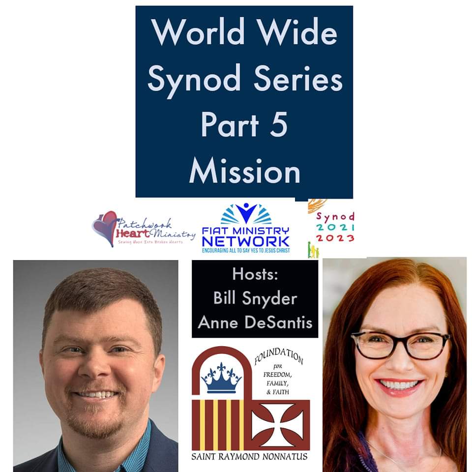 AnneDeSantis2's tweet photo. The Sewing Hope Podcast presents our podcast series on the Worldwide Synod. Part 5 is on Mission. Join us on 7/6 at 9:15 pm ET! Watch at Patchwork Heart Ministry and Fiat Ministry Network!
@PWHMinistry @FiatMinistryNet
@HopeSewing
#sewinghope #billsnyder #annedesantis https://t.co/2kNbz0LXQb