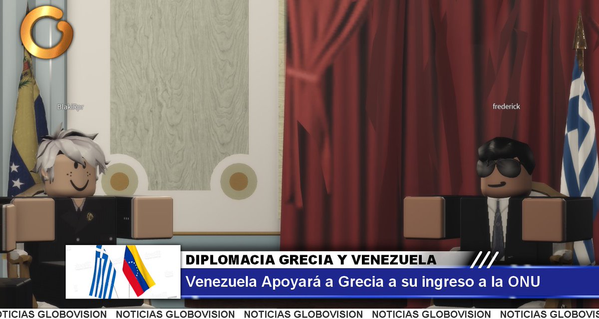 VenezuelaRbx's tweet photo. El Canciller de la República se reunió hoy con el Ministro de Relaciones Exteriores de Grecia en Miraflores para discutir el apoyo de Venezuela a Grecia en su ingreso a las Naciones Unidas y se acordó firmar un tratado de amistad entre ambas naciones.
#Venezuela #Roblox https://t.co/h1Pqfyu5RD