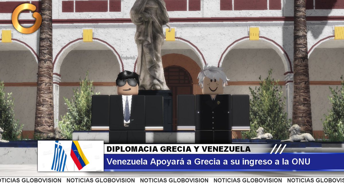 VenezuelaRbx's tweet photo. El Canciller de la República se reunió hoy con el Ministro de Relaciones Exteriores de Grecia en Miraflores para discutir el apoyo de Venezuela a Grecia en su ingreso a las Naciones Unidas y se acordó firmar un tratado de amistad entre ambas naciones.
#Venezuela #Roblox https://t.co/h1Pqfyu5RD