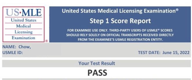 Congratulations Alyssa for passing the USMLE Step 1.