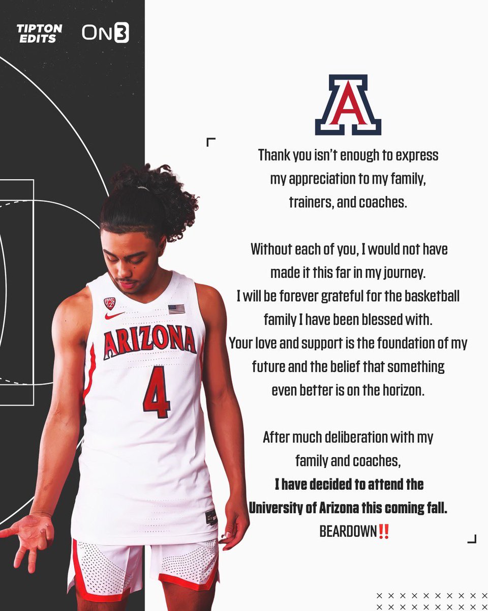 BamBam_Boz's tweet photo. Every end is a new beginning🐻⬇️ @joetipton @ArizonaMBB https://t.co/ayf9SmDnC4