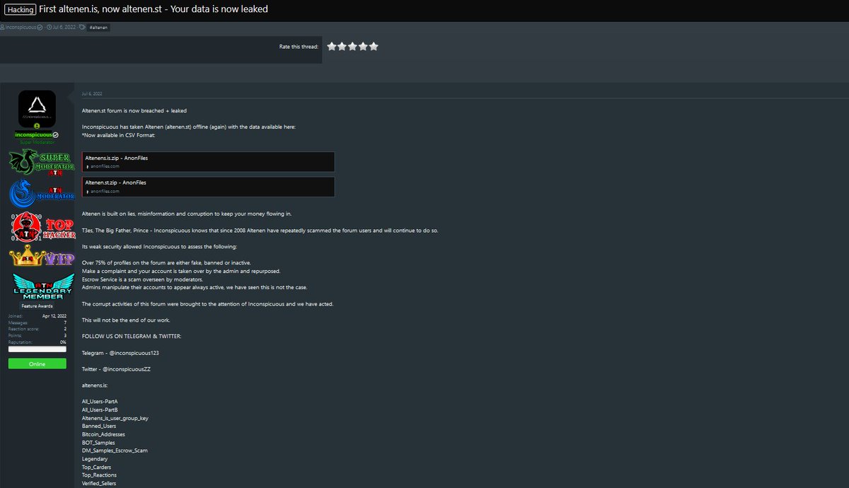 New announcement just posted #altenen