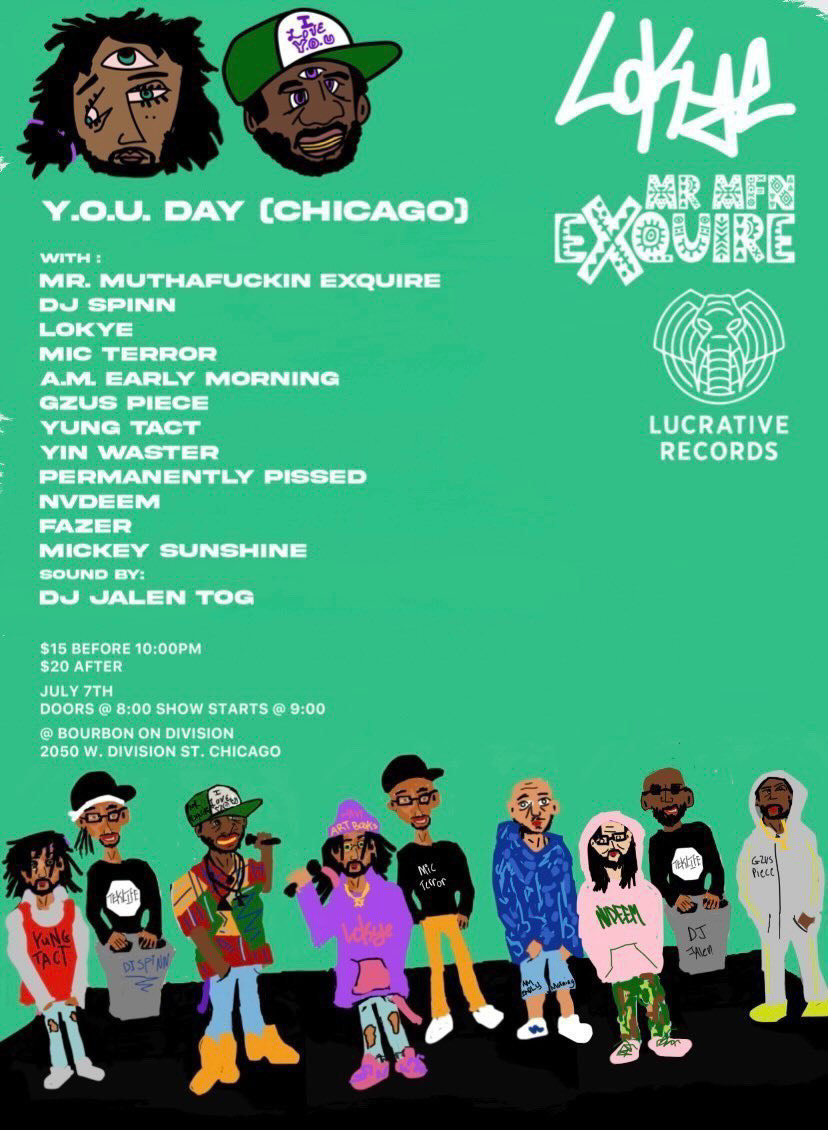 Tonight is about Y.O.U! Let loose at Bourbon on Division when @MRMFNeXquire <a href="/DJ_Spinn/">DJ SpinnTekLife 20/3</a>, <a href="/LokyeVTS/">Lokye</a> &amp; more bring the heat for a <a href="/LucrativeRecs/">Lucrative Records</a> showcase! 🥵

Doors @ 8 PM
Tickets: bit.ly/3OPtzBE