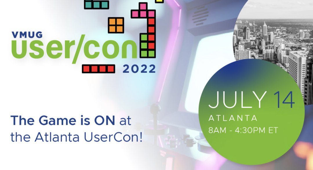 mcalef's tweet image. Have plans for next Thursday July 14?
Join us at the #ATLVMUG user/con for a day full of learning