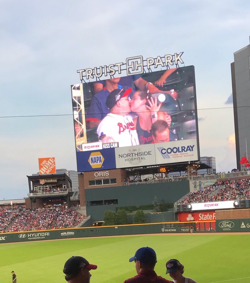 I’ve been taking a little phone time out, but, 
 
Huge Congrats to my nephew <a href="/TreMcGowan/">chiveonEOD</a> and his bride-to-be, Megan. A marriage that begins this amazingly has to be great, right? Thanks <a href="/Braves/">Atlanta Braves</a> /BravesVision for giving them the BEST day to kick off their new life! 💙⚾️❤️ #Braves