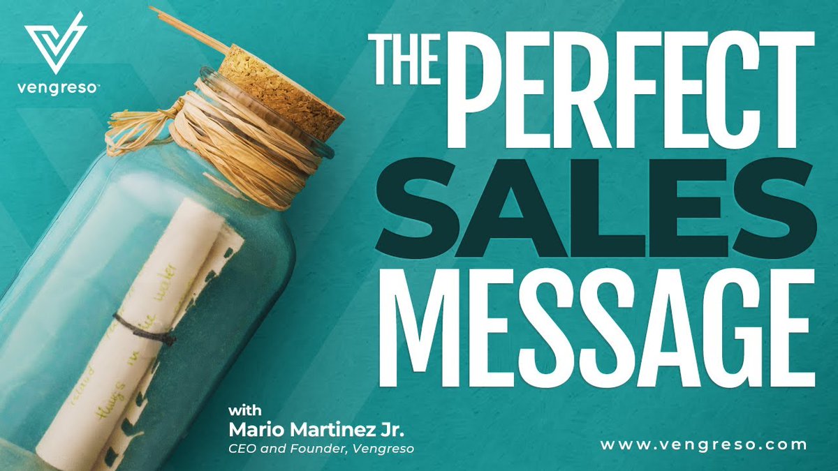 M_3jr's tweet photo. Discover the 3 elements you need to craft the perfect sales prospecting message while I break down the anatomy of a great message ▶️ https://t.co/18E84oEkVh
#sales #prospecting #salesmessage https://t.co/atQhQhAi3I