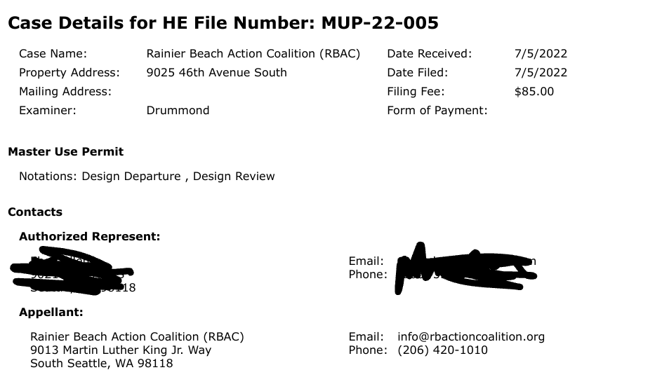 HearingSeattle's tweet photo. @rainierbeach Thanks for clarifying. You are currently listed as the primary appellant in this appeal. https://t.co/iH9cJWA3LN