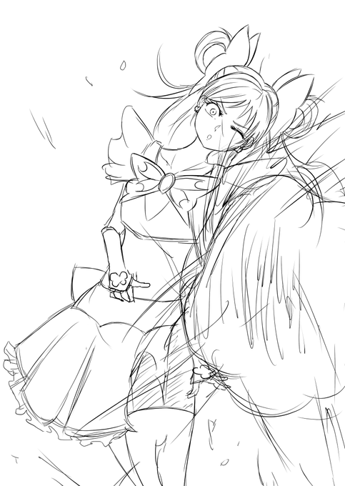 バトル漫画的ダメージシーン
表情2パターン 