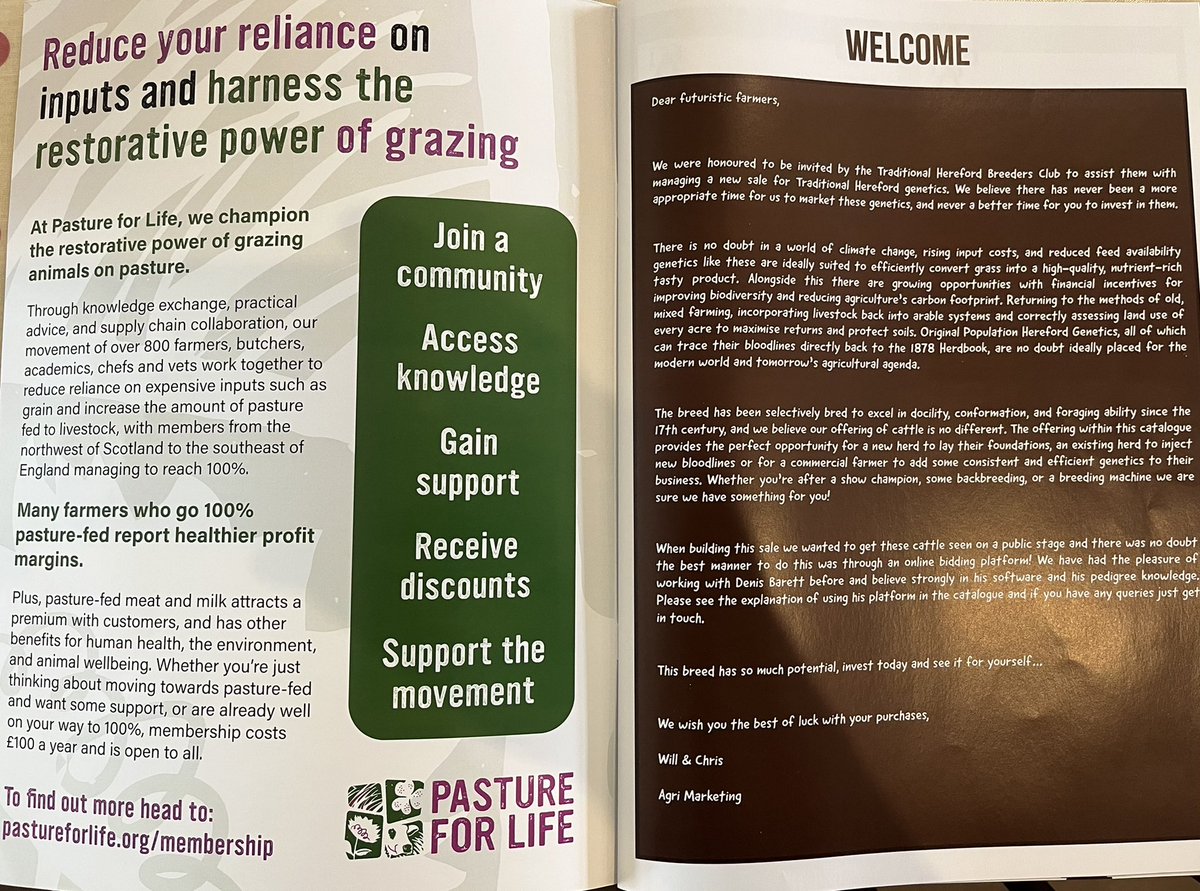 patlynn78's tweet image. Great to see @PastureForLife supporting the Traditional Hereford #Grassmasters sale. Native breeds do the business off grass. issuu.com/agrimarketing/…