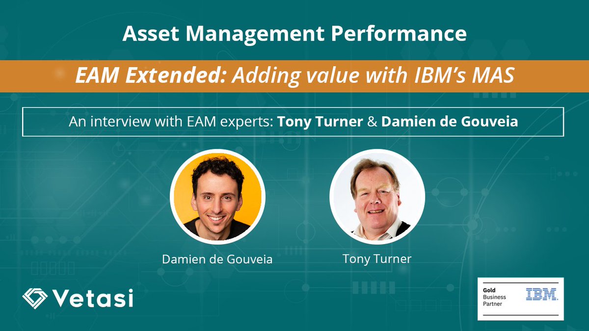 Vetasi's tweet photo. Throwback: Missed our last few IBM Maximo blog posts? Mastering Asset Management Performance with IBM’s Maximo Application Suite
An Interview with our EAM and APM experts: Tony Turner and @Damiensdg https://t.co/uWCFY5rfrI #IBMMaximo #IBM #MaximoApplicationSuite #APM https://t.co/02aj7hJE22