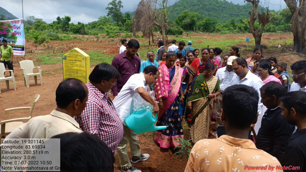 PlusPsu's tweet photo. Van Mahotsav is celebrated by planting saplings at-G Gulumunda, Ramanaguda Block promoted by OTELP Plus,ITDA-Gunupur in Presence of PA-ITDA, Block Chairman, Block Development Officer, Local Sarpanch to create awareness among communities @scstdevdept @arthanari_ifs @saraka_fan https://t.co/jg3AfxHayc