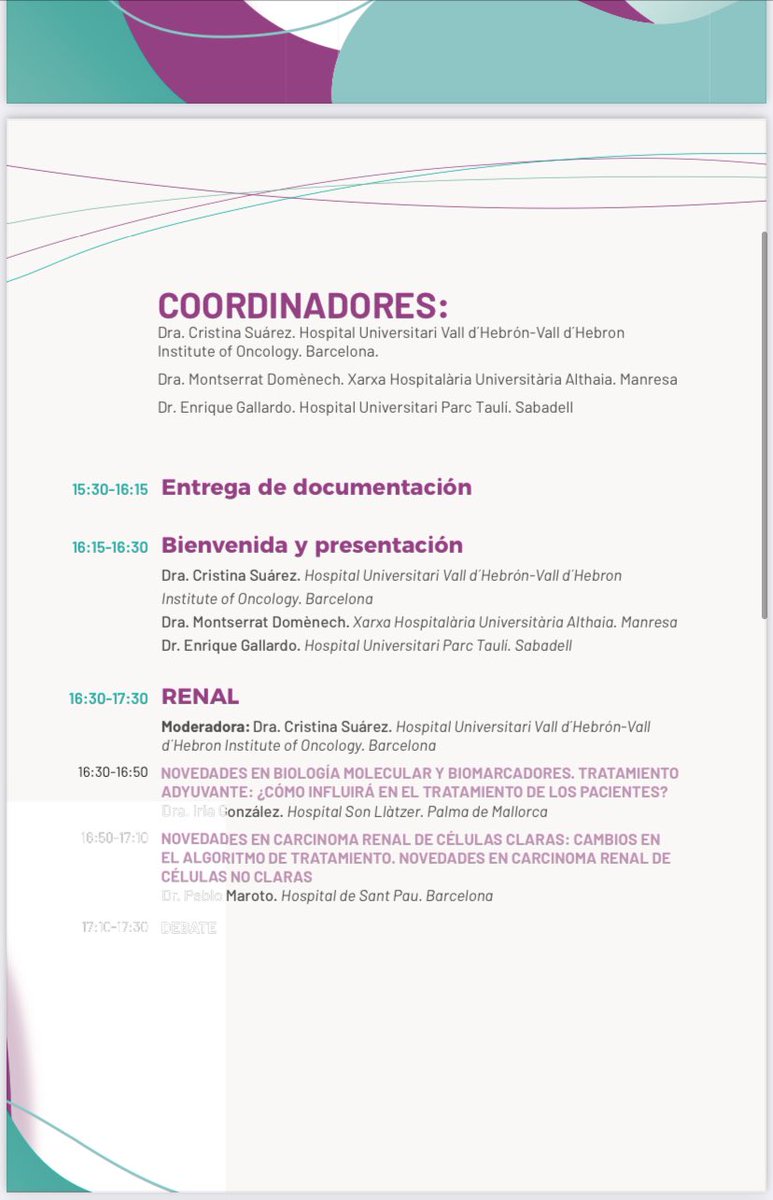 EnriqueGallar12's tweet photo. Us esperem aquesta tarda a la Jornada Hot Spots de Revisió dels últims congressos internacionals amb @Maroto5Pablo @terebonfill @begona_mellado #AlbertFont #RafaelMorales #IriaGonzalez @crisuarez08 @MDomenechs @inspiranetwork @parctauli @VHIO @althaiamanresa https://t.co/2FR18zaaT1