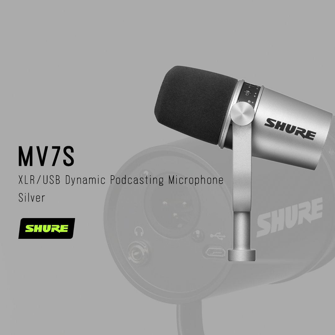 Explore the Shure MV7 Series Range today!

The Shure MV7 is a professional-quality USB/XLR dynamic microphone, ideal for close-mic applications that require vocal intelligibility with a balanced tone. 

#Shure #ShureMV7 #ShureMV7PodcastKit #ShureMV7K #ShureMV7X