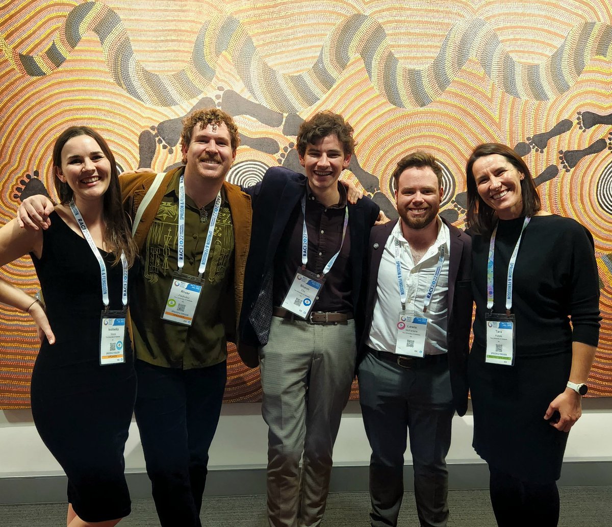 isobellasjs's tweet photo. @PukalaLab Group dolled up for #raci2022 conference dinner! Had a great time chatting with old friends and cutting it up on the dance floor🕺💃 https://t.co/RcwtCRFJbq