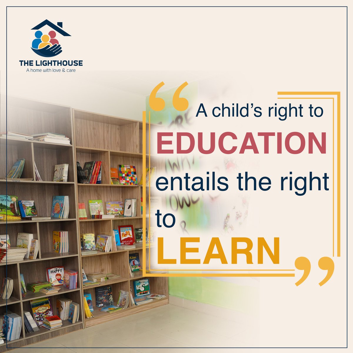 A child’s right to education entails the right to learn
For admission process and details,
📞 +92 (51) 2077 600 | ☎ +92 (51) 2077 610-Ext 503
🌏 thelighthouse.com.pk

#TheLighthouse #orphanage #orphan #orphans #charity #educationforall #learning #donation #poor #helpinghands