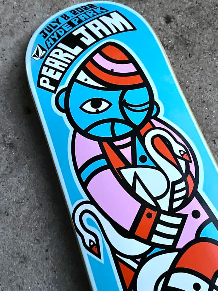 demetriosns's tweet photo. #DonPendleton #PearlJam #Pixies #SkateboardDeck #London #UK https://t.co/ckxteZ5F0P