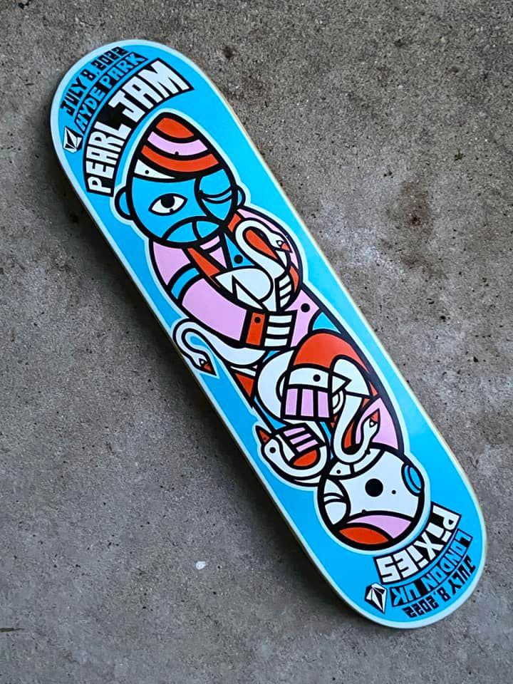 demetriosns's tweet photo. #DonPendleton #PearlJam #Pixies #SkateboardDeck #London #UK https://t.co/ckxteZ5F0P