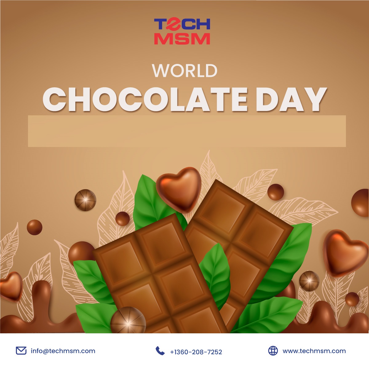 TechMSM1's tweet image. It&apos;s World Chocolate Day: Eat and Share Chocolates with your nearest and dearest ones!
#techmsm #worldchocolateday #chocolates