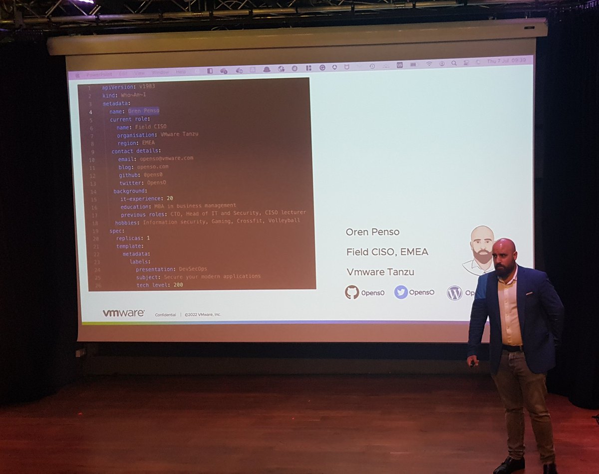 And we started our day with our keynote speaker, <a href="/openso/">Oren Penso</a> Field CISO @vmware