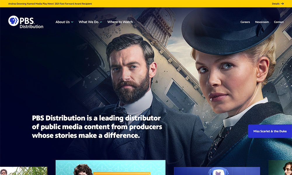 designnominees's tweet photo. #Site of the Day 07 Jul 2022 
PBS Distribution @PBSDistribution 
by Metropolis Creative @MetropolisTweet 
https://t.co/y4zmXWDJPY https://t.co/fnnIEs9ORy