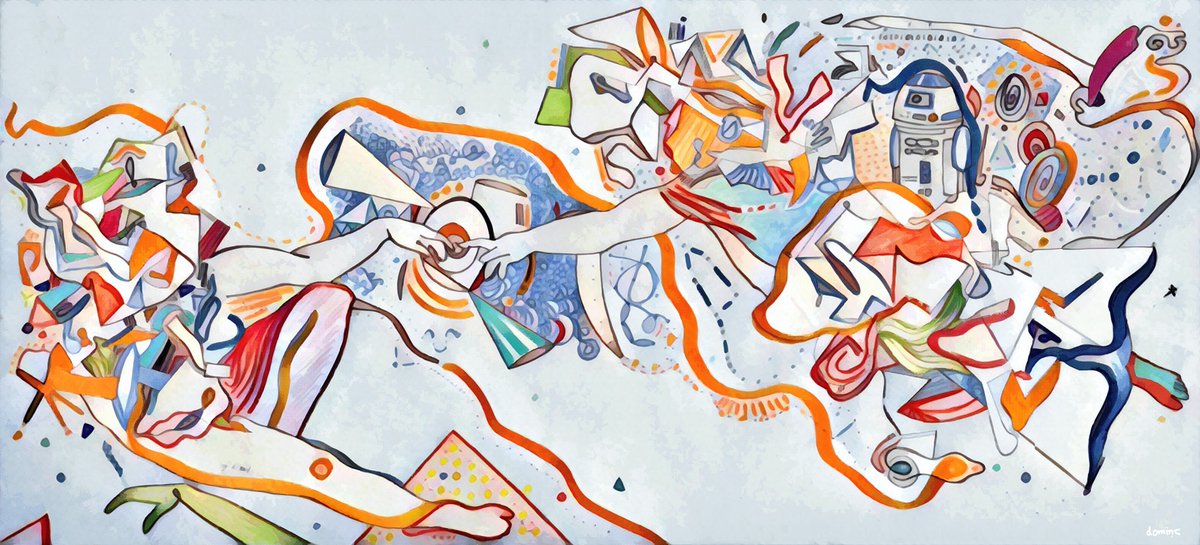 Still my best #NFT work <a href="/KnownOrigin_io/">KnownOrigin.io</a> :
R2d2 is God, creation of #AI (daylight version)
After #Michealangelo.

If you know anyone who might enjoy viewing this one, tag them ?

Grts

#time #cryptoart #technology #science 

knownorigin.io/gallery/695000…