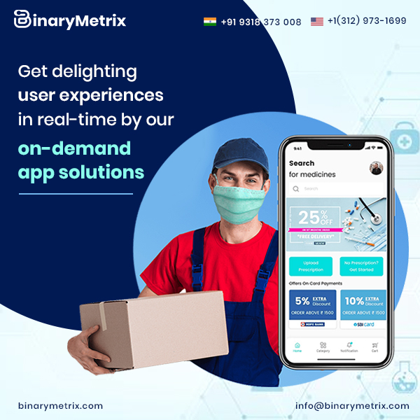 binary_metrix's tweet photo. Are you looking for an app 📱 that breaks the site barriers for pharmacists to reach customers?
 
Reach us today and get a customized “On Demand Medicine Delivery App” available for both iOS and Android mobile operating platforms.

Website: https://t.co/QHEsHtadNy

#appsolution https://t.co/Rkm3y7f8Kx