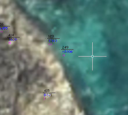 This is the expected quality of alignment, when SBES data are properly georeferenced and the Orthophoto is created using water refraction corrected photos. SBES by #TakisSartampakos, orthophoto by @PhVisLab <a href="/3DeepVision/">3DeepVision Research 🛰✈️🌍🌊✨</a> #coastal #trueopticalbathymetry