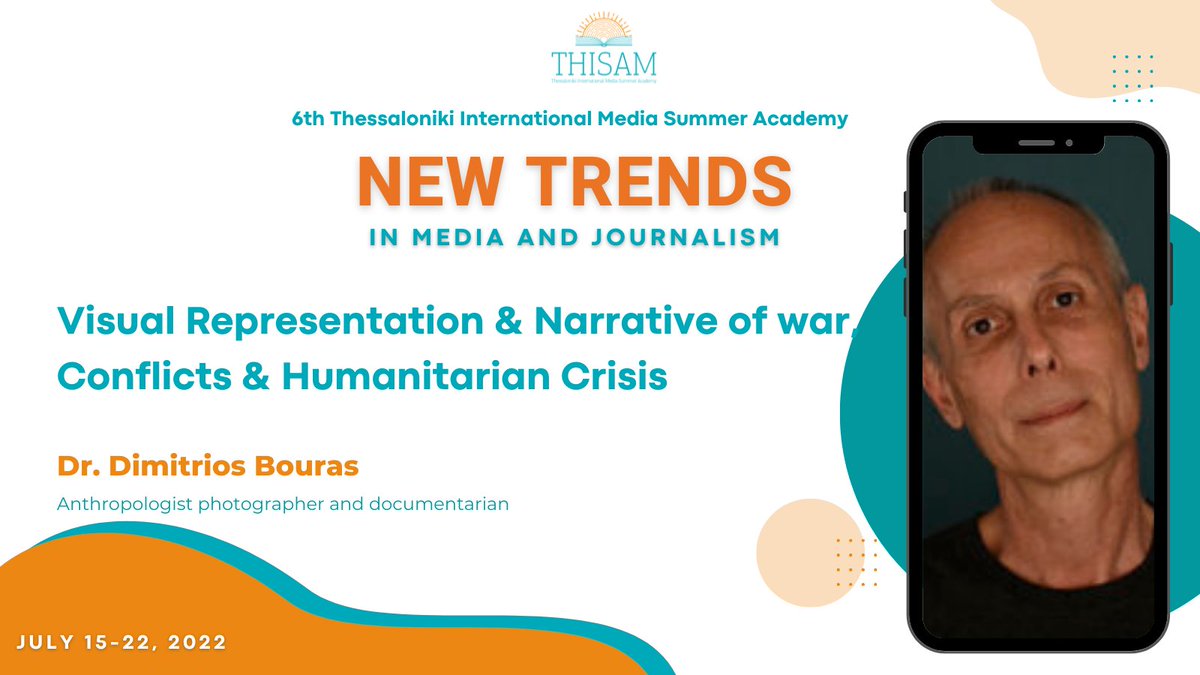jour_school's tweet photo. Meet the speakers of the 6th #THISAM: Dimitris Bouras is an Anthropologist photographer and documentarian working on long term projects which focus on humanitarian issues, conflict and war around the globe. 
#THISAM2022 https://t.co/pztXSL4dA5