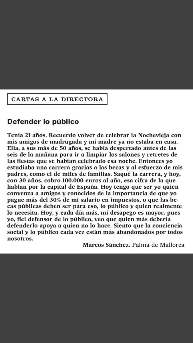 anafuentesf's tweet photo. Leed esta carta a la directora de @el_pais https://t.co/Um2OqbB7Ac