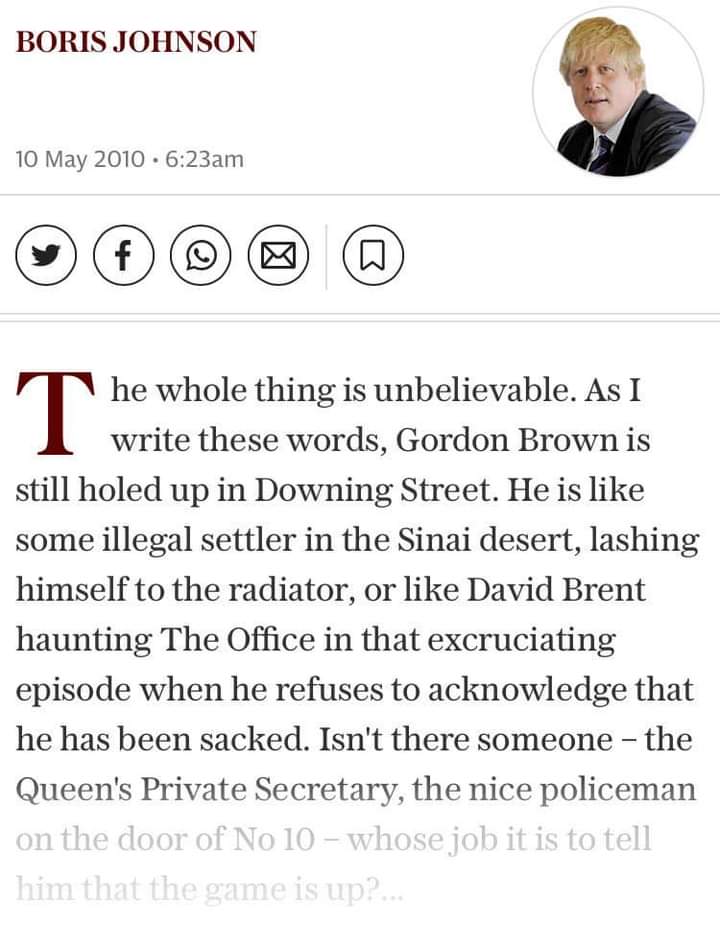SarahSCrosby's tweet photo. Oh the irony 

@BorisJohnson https://t.co/mTF6c81d0l