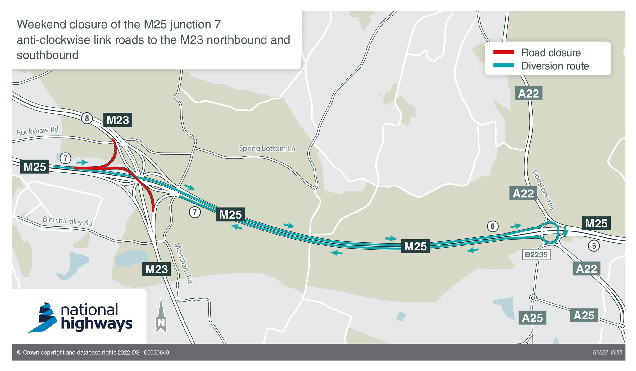 National Highways SouthEast on Twitter "The M25 J7 anticlockwise