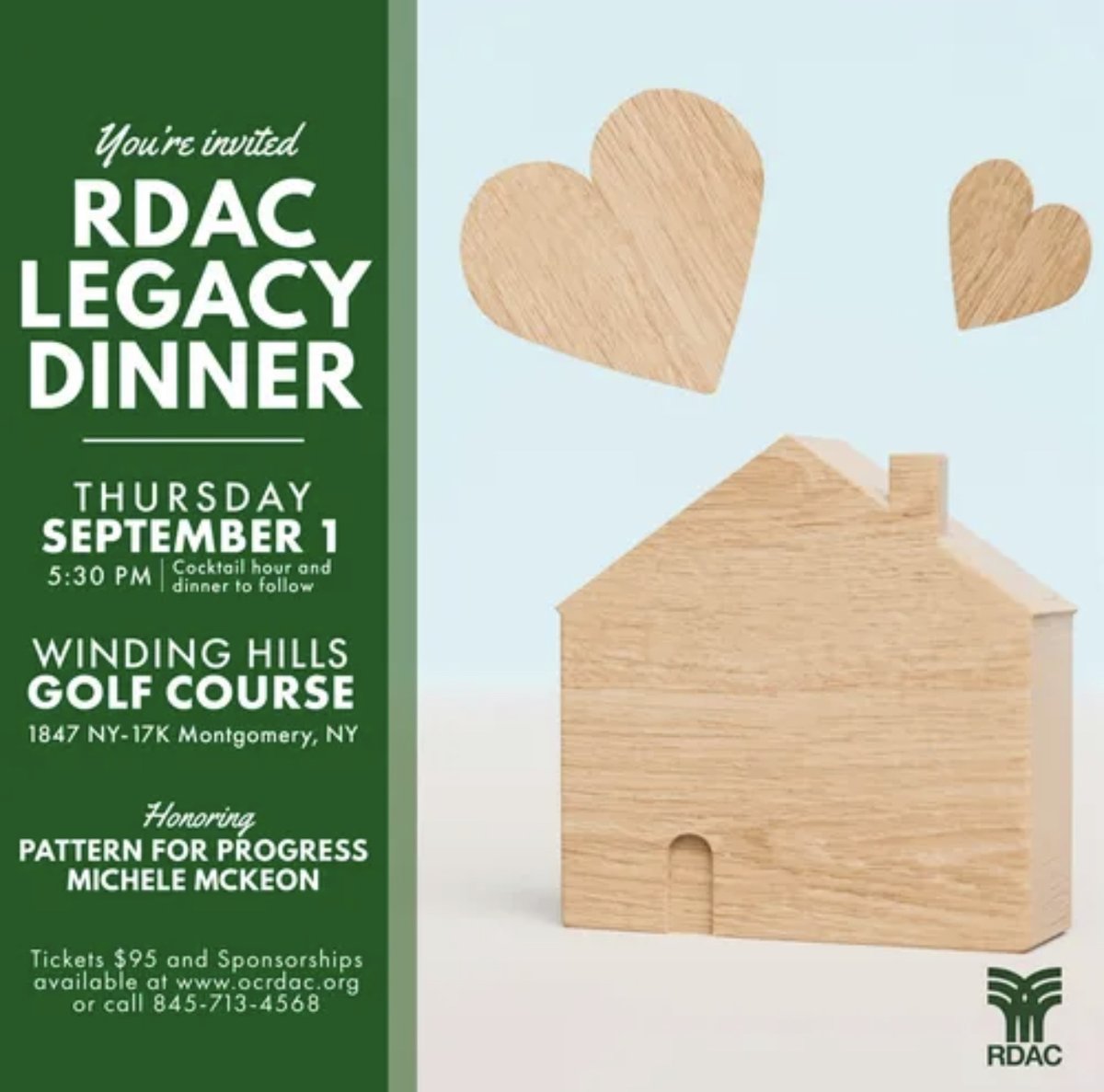 OCRDAC's tweet photo. 🗣️ We are excited to share that Orange County Rural Development Advisory Corporation's 2022 Alice Dickinson Legacy Awards Dinner will be held at 5:30pm on Thursday, September 1st at Winding Hills Golf Course in Montgomery, NY. Visit https://t.co/UVhONe2SEg https://t.co/EB5hEPbyGE
