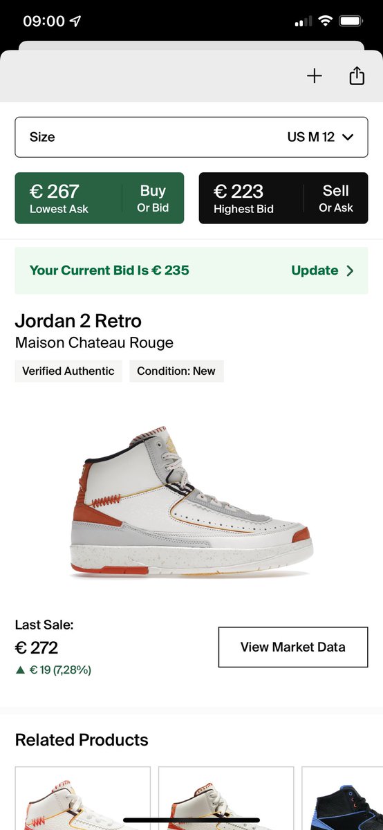 dragnridr's tweet photo. @stockx why isn’t my bid showing as highest bid? Upon entering the bid it mentions that I have the highest one. Already had this multiple times. Don’t understand. Please explain. https://t.co/R5J1PsQJjn