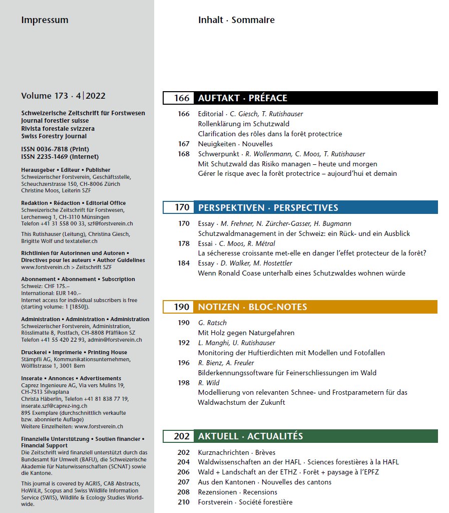 Schweizerische Zeitschrift für Forstwesen tweet media