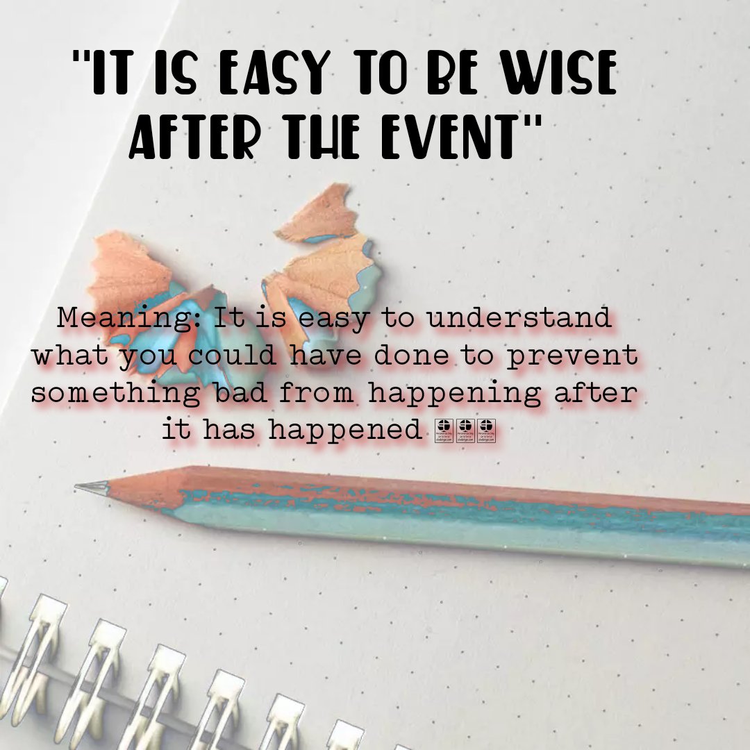 BIT_InstituteUg's tweet photo. "It is easy to be wise after the event"
#Thursdayproverb #BIT #Study_at_BIT #study_online #Educationforall https://t.co/JaiY5ig7F2