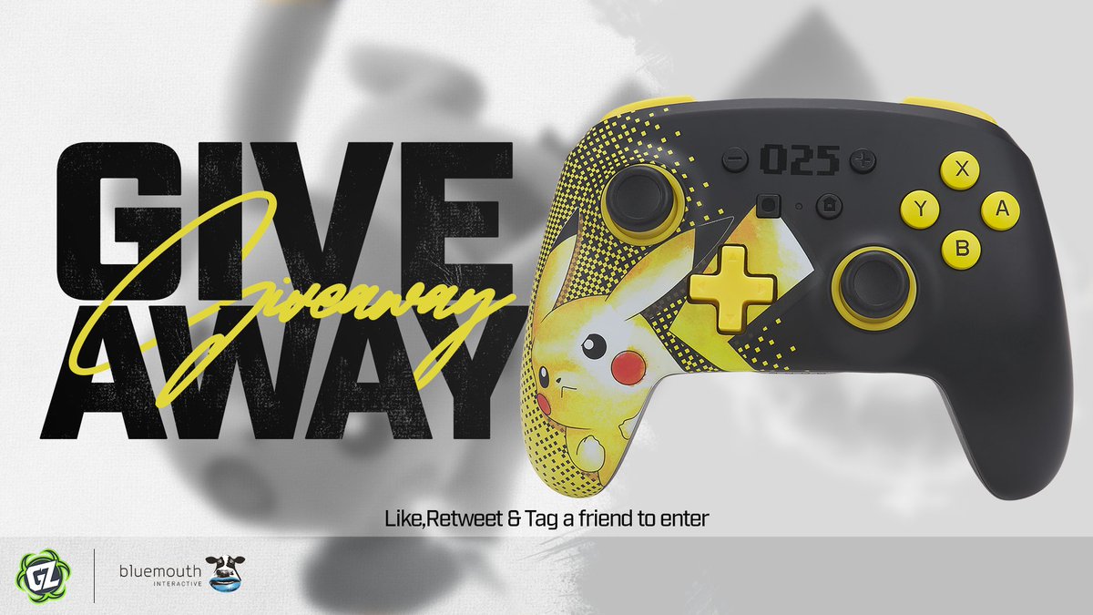 Ground Zero (@groundzerooce) on Twitter photo 🚨GIVEAWAY! 🚨
To celebrate the announcement of the GZ #pokemonUnite Community League are are giving away 1x PowerA Pikachu themed switch controller!
To Enter:
💚Follow GZ + <a href="/BluemouthInt/">Bluemouth Interactive</a>
🔁Retweet this post
🎮Tag a friend
For bonus entries:
gleam.io/79nC6/ground-z…
#GZPZ 🚨GIVEAWAY! 🚨
To celebrate the announcement of the GZ #pokemonUnite Community League are are giving away 1x PowerA Pikachu themed switch controller!
To Enter:
💚Follow GZ + <a href="/BluemouthInt/">Bluemouth Interactive</a>
🔁Retweet this post
🎮Tag a friend
For bonus entries:
gleam.io/79nC6/ground-z…
#GZPZ