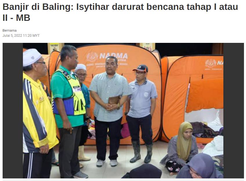VolunteerMVM's tweet photo. "Perbelanjaan atas sebab kecemasan akan memudahkan agensi segerakan semua langkah yang perlu untuk memperbaiki infrastruktur yang rosak dan memulihkan keperluan dan kemudahan asas penduduk terlibat,” - MB Kedah, Datuk Seri Muhammad Sanusi Md Nor https://t.co/RM01oV9xEO