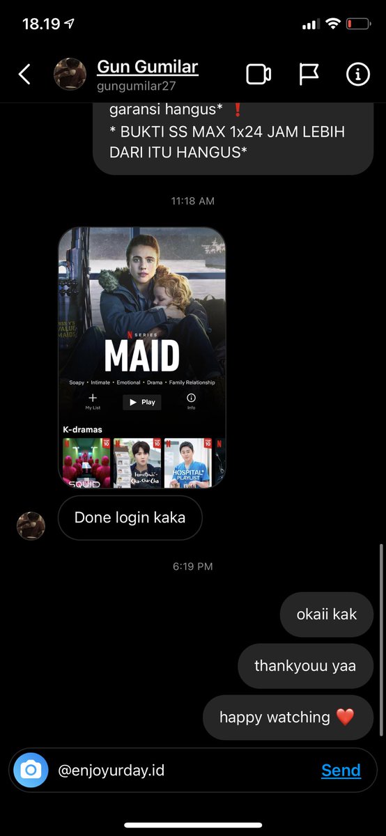 joyproofs's tweet photo. 1. disney + 
2. netflix 
3. netflix 
4. spotify 

#testibyjoyy https://t.co/cNTFctwp9B