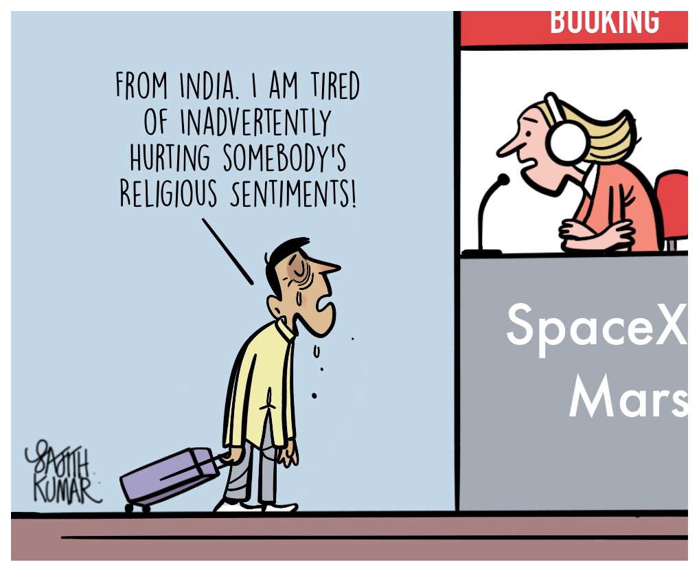 sajithkumar's tweet photo. #intolerance #MohuaMoitra #LeenaManimekalai  cartoon @DeccanHerald https://t.co/ZQLIRJKKc3