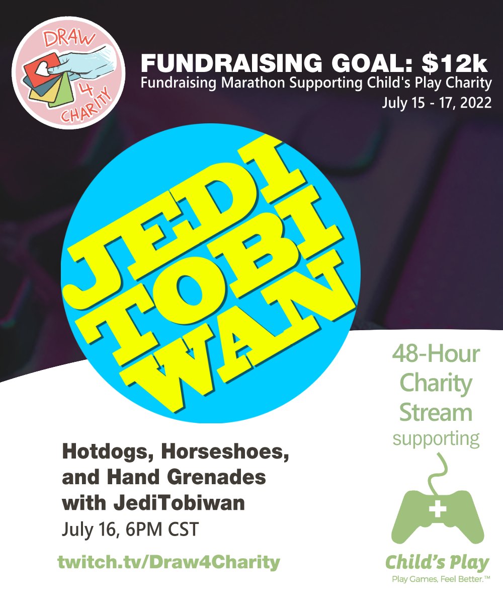 Draw4Charity (@charitydraw4) on Twitter photo Have you ever worried about being trapped in a Corridor of Carnivorous Kielbasas, armed to the teeth, and out for your blood? Well fear no longer, 1337 0pr8r <a href="/jeditobiwan/">jeditobiwan</a> will be your guide. July 16th at 6PM CST. twitch.tv/draw4charity #draw4charity2022 #h3vr <a href="/CPCharity/">Child's Play Charity</a> Have you ever worried about being trapped in a Corridor of Carnivorous Kielbasas, armed to the teeth, and out for your blood? Well fear no longer, 1337 0pr8r <a href="/jeditobiwan/">jeditobiwan</a> will be your guide. July 16th at 6PM CST. twitch.tv/draw4charity #draw4charity2022 #h3vr <a href="/CPCharity/">Child's Play Charity</a>
