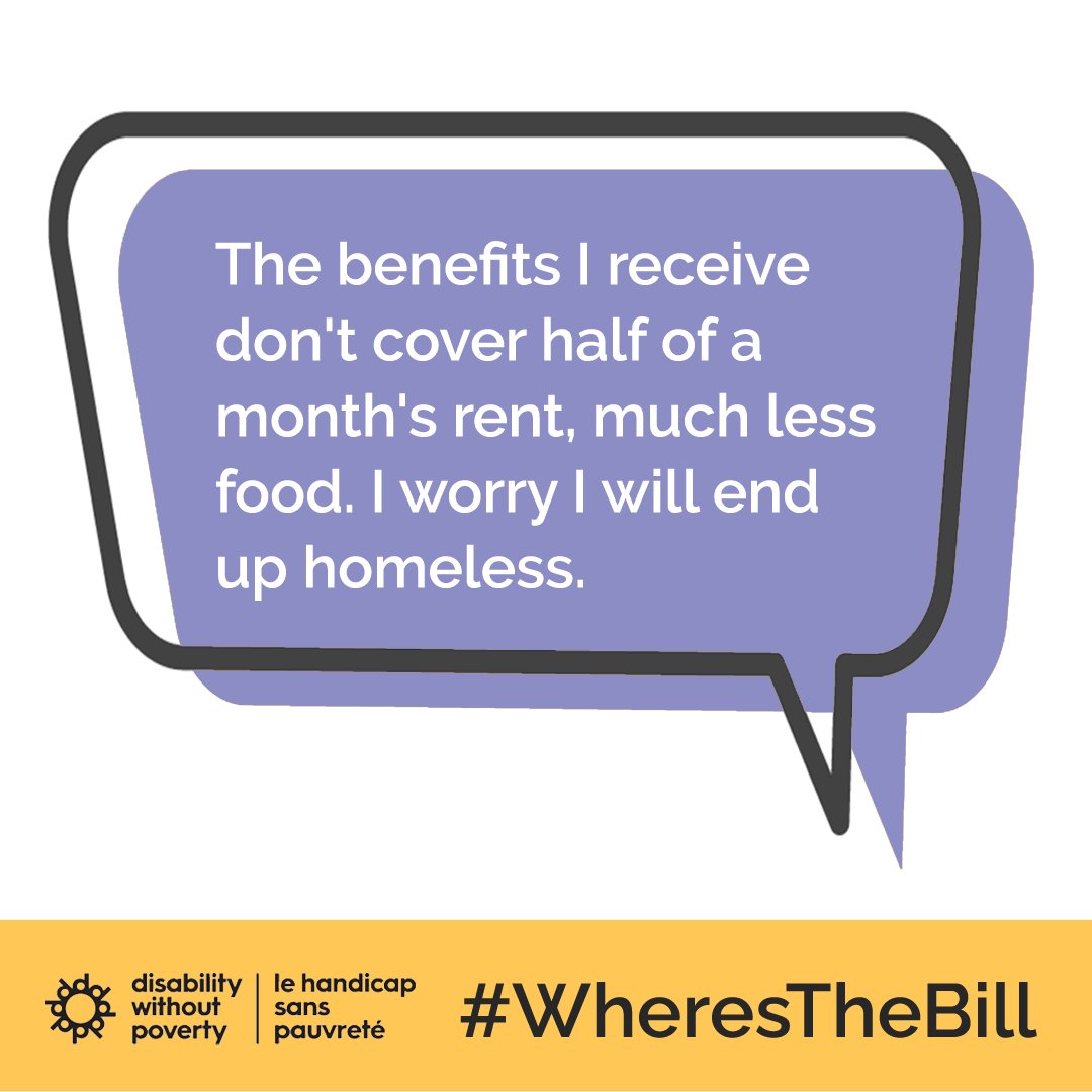 Disability_WP's tweet photo. People with disabilities want to be able to buy groceries, pay rent, and afford their accessibility equipment and medication. They deserve food and housing security like the rest of us.

#DisabilityPoverty #Disability 
#CanadaDisabilityBenefitNow #EndDisabilityPoverty https://t.co/tD0Uoq6M9C