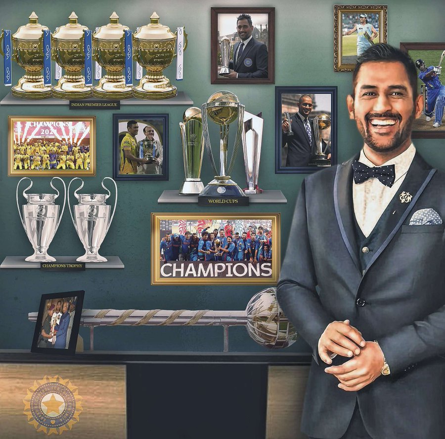 AbhijitAITC's tweet photo. "Anhoni ho gayi honi, aur Ranchi ka Mahi ban gaya hum sabka #DHONI"

The man who led India to three ICC titles. 17,266 runs and 829 dismissals in international cricket. A four-time IPL winning captain 

Happy 41st birthday to the legend that is #MSDhoni𓃵

#HappyBirthdayDhoni https://t.co/5WJqAZsshw