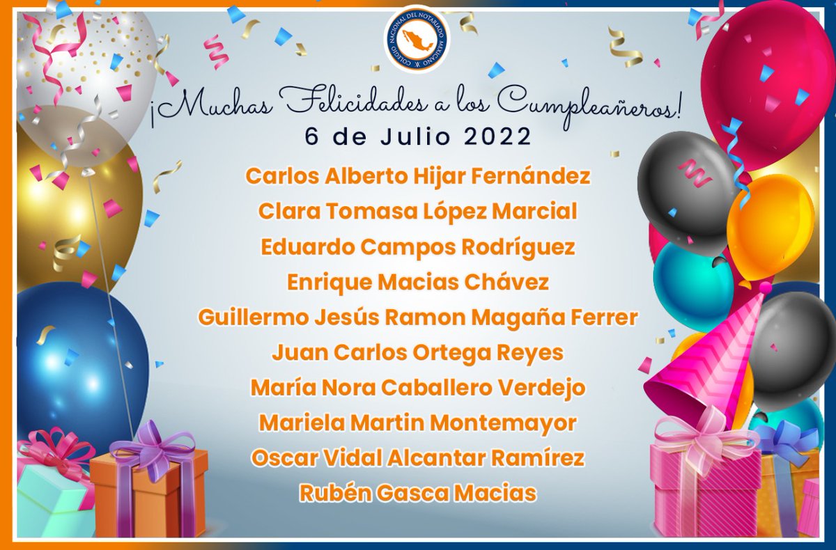 Los Notarios de México celebramos hoy tu felicidad.

#UnNotariadoCercaDeTi
#NotariadoMexicano
#Sumemos
