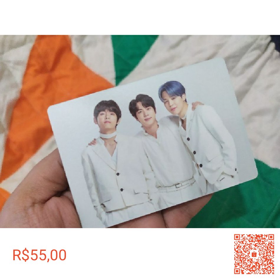 mahborahae's tweet photo. #Shopee77
Estou vendendo Card Oficial BTS Trio Jin Taehyung Jimin Bang Con por R$55,00. Encontre na Shopee agora! https://t.co/qvcrZ8x9g8 #ShopeeBR https://t.co/MURNp4thOl