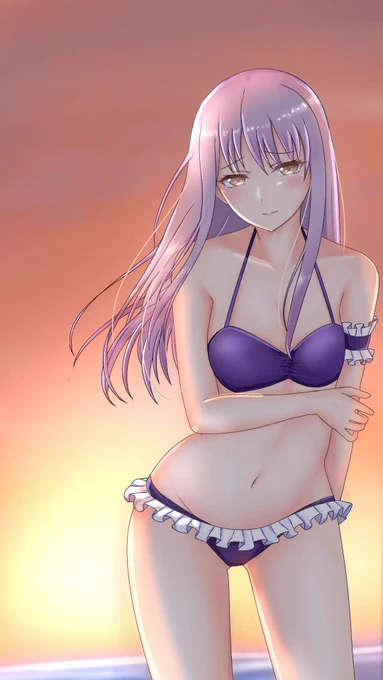 夕暮れ時のゆきな 