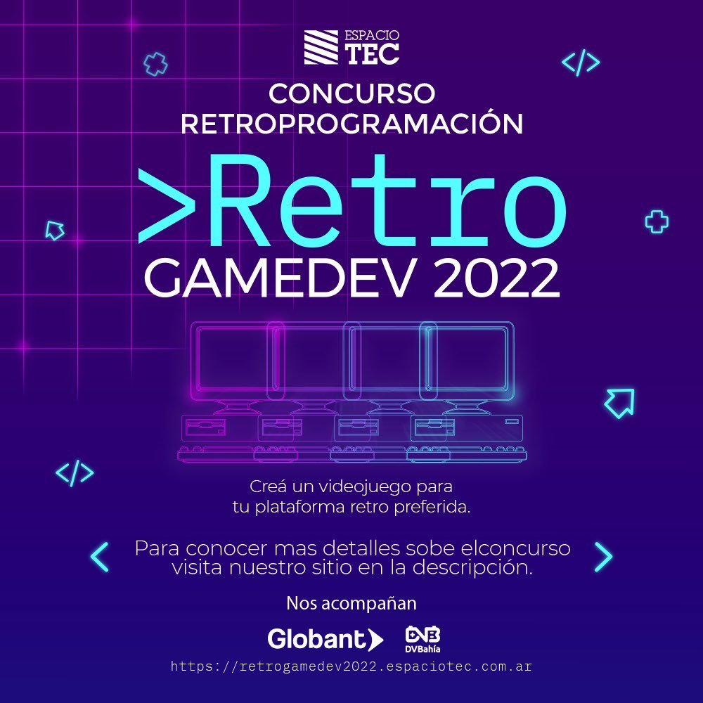 espaciotecbb's tweet image. Querés programar un juego para para tu plataforma clásica ? #RetroGaming #retrodev #retroprogramming
retrogamedev2022.espaciotec.com.ar
