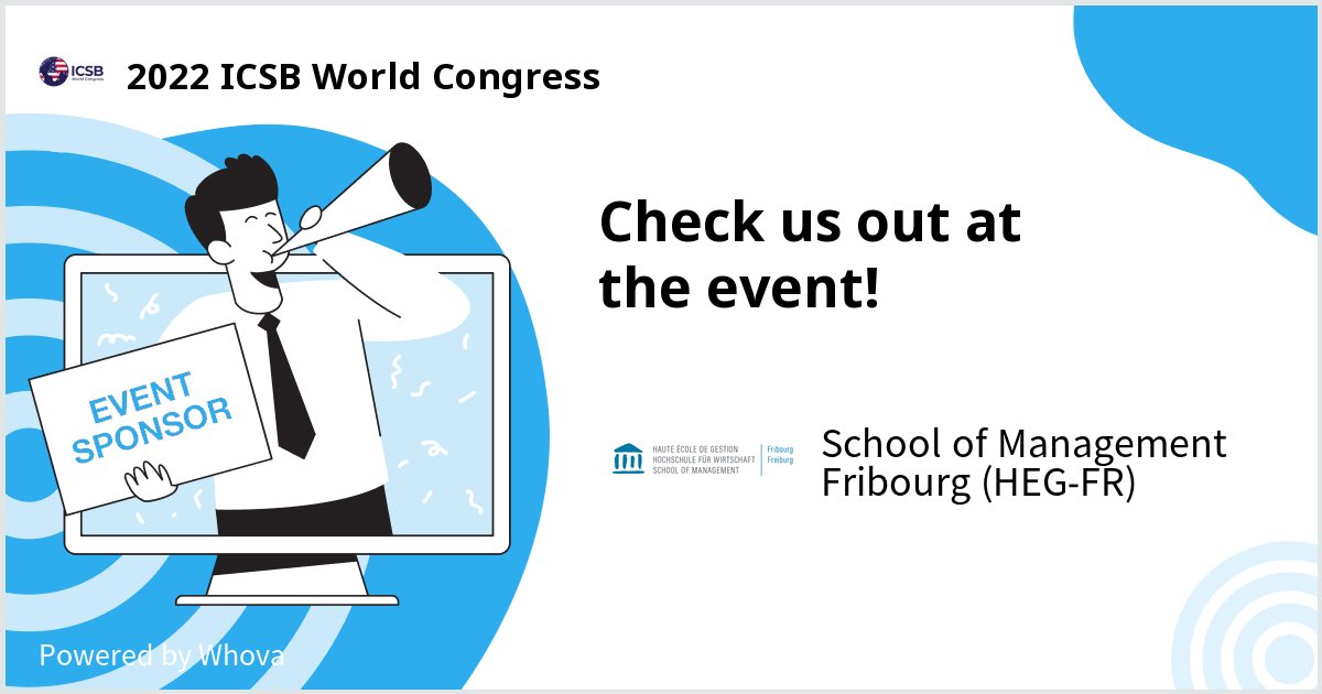 Come check us out at 2022 ICSB World Congress.  - via #Whova event app