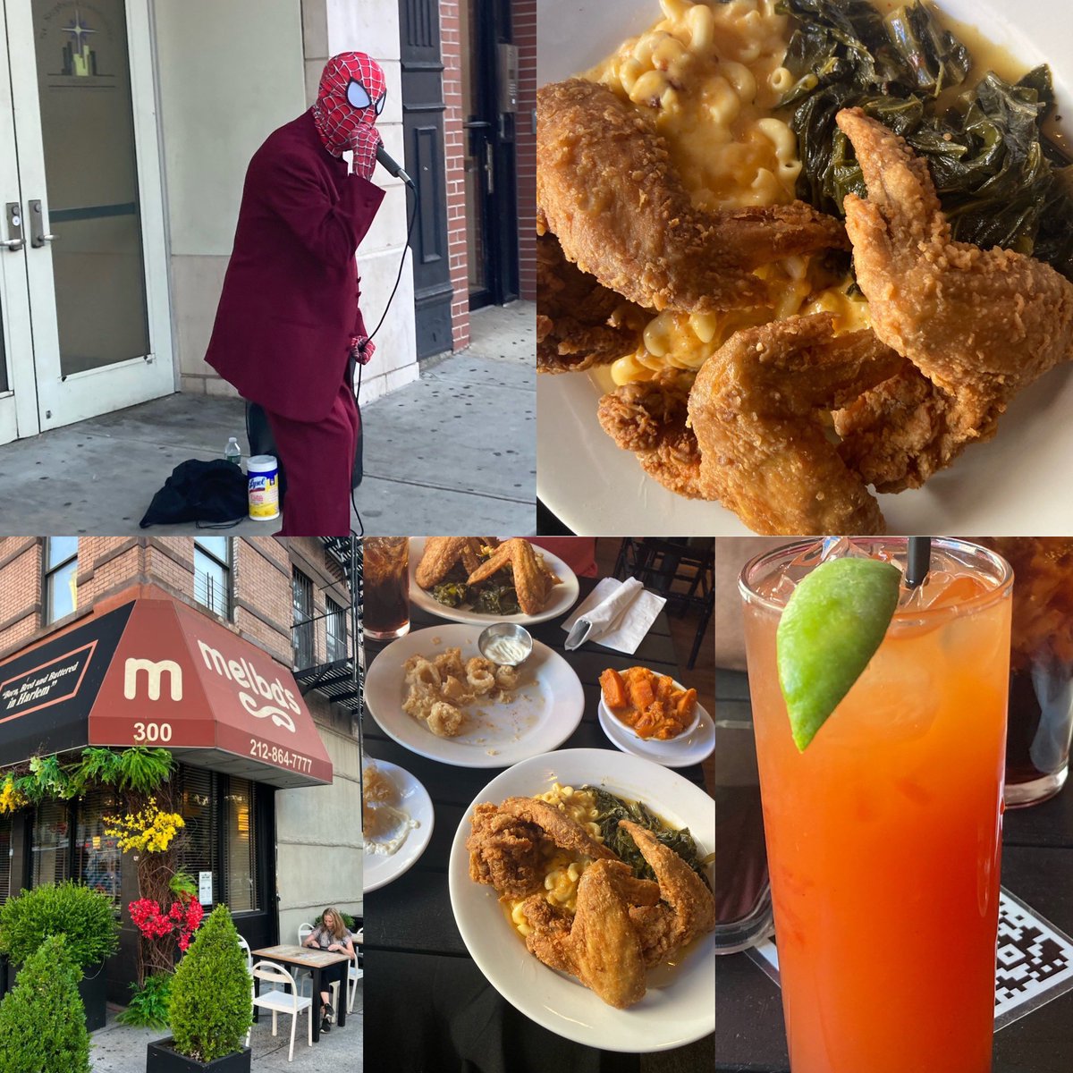 DenisenVerdant's tweet photo. I’ve always heard that @melbasharlem was delicious but of all the reviews about #deserts & #chicken what I definitely miss 3 days later 🙃😭😭 is that #calamari !!! Everything about it was perfect!! #peachlife #soulfood #harlem Oh & just down the way “entertainment”. https://t.co/kOwl9uvWWW