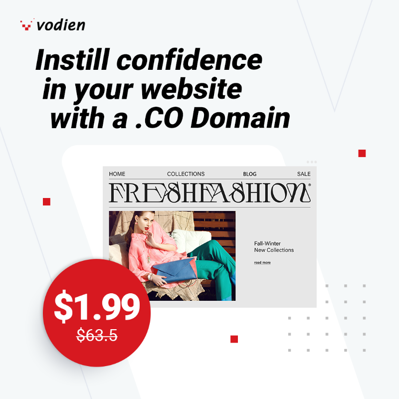 vodien's tweet photo. On sale for a limited time only, get the .CO domain extension that gives your brand a global presence https://t.co/5gx11bY5Ar

T&amp;Cs apply.